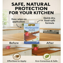 Rustins Worktop Oil Premium Wood Treatment for Enhanced Durability Wa