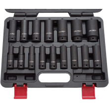 US PRO by Bergen 16pc 1/2'' Dr 6-Point European Deep Impact Socket Set B1340