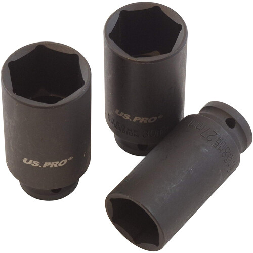 us pro US PRO by Bergen 16pc 1/2'' Dr 6-Point European Deep Impact Socket Set B1340 2