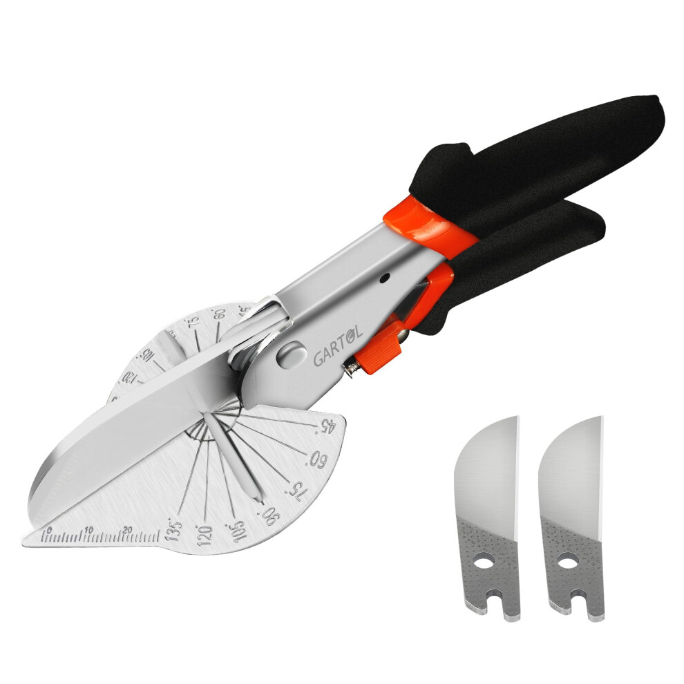 Gartol Miter Shears- Multifunctional Trunking Shears For Angular Cutting Of Moulding And Trim, Adjustable At 45 To 135 Degree, Hand Tools For Cutting 81774975