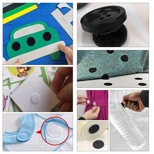 1000pcs 20mm Strong SelfAdhesive Hook and Loop Dots Waterproof DIY Mov 1