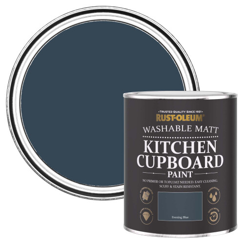 Rust-Oleum Rust-Oleum Blue Kitchen Cupboard Paint in Matt Finish - Evening Blue 750ml