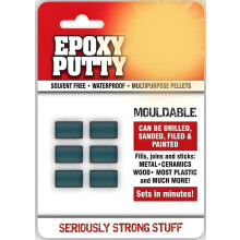 Pack 6 EPOXY PUTTY Waterproof Mouldable Hard and Fast Repair Epoxy Wood Metal, Plastic, Ceramic Multi-Purpose Cracks, Repair Fills for Quick Fixes So