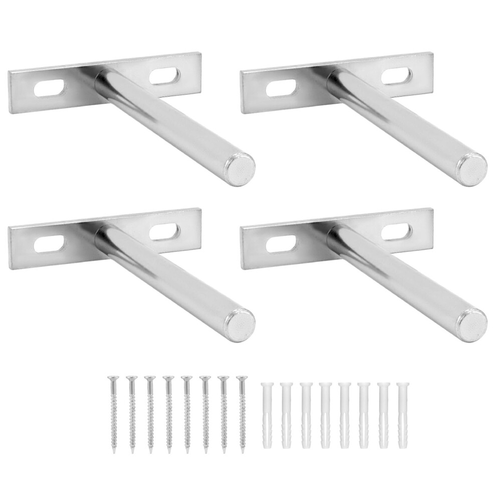 Photos - Other for Repair QWORK 4 Pcs Floating Shelf Bracket 4 Inch 100mm Heavy Duty Hidden Shelf Brackets with Mounting Screws for Wall Mounted Decor