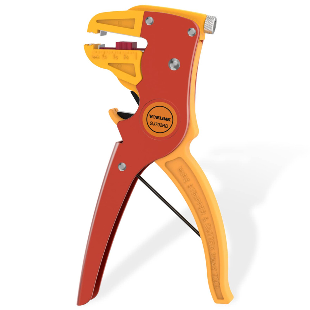 Vcelink Automatic Quick Wire Stripper And Cutter, Electrical Cable Stripping Tool Adjustable For 14-24 Awg Cables With Eagle Nose In 7 Inch 88494234