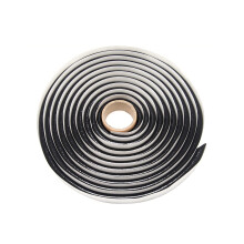 QWORK 1 Piece Butyl sealant Tape 9.5mm Diameter x 13ft, Black Butyl sealant Rubber for Automotive Truck Headlight Window Door Windshield