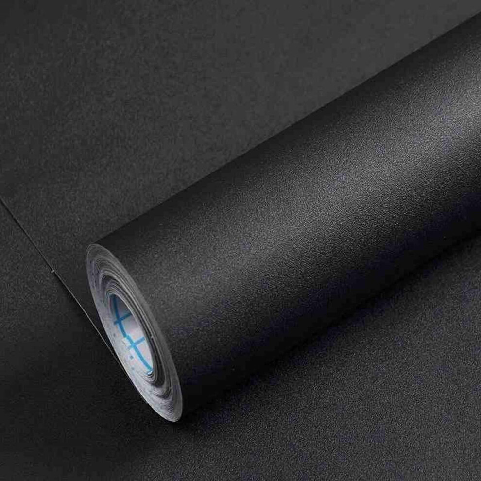 Mercoy 40Cm X 300Cm Peel And Stick Wallpaper Black Self Adhesive Wallpaper Sticky Back Plastic Vinyl Removable Paper Decorative Living Room Bedroom 5051226622564