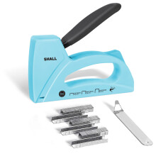 SHALL Light Duty Staple Gun for Wood - Upholstery Staple Gun with 1600pcs JT21 Staples 1/4, 5/16, 3/8 inch and Staple Remover