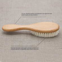 Super Soft Goat Hair Baby Hair Brush with Wooden Handle – 18*5*3cm