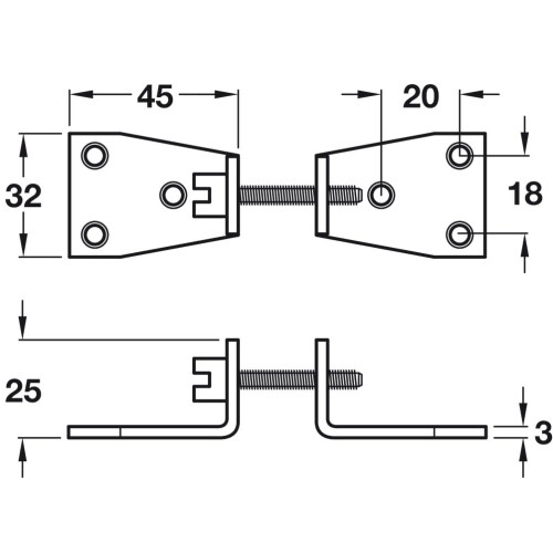 Pack of 2 Easy FIT Kitchen WORKTOP Connector Bolt 2