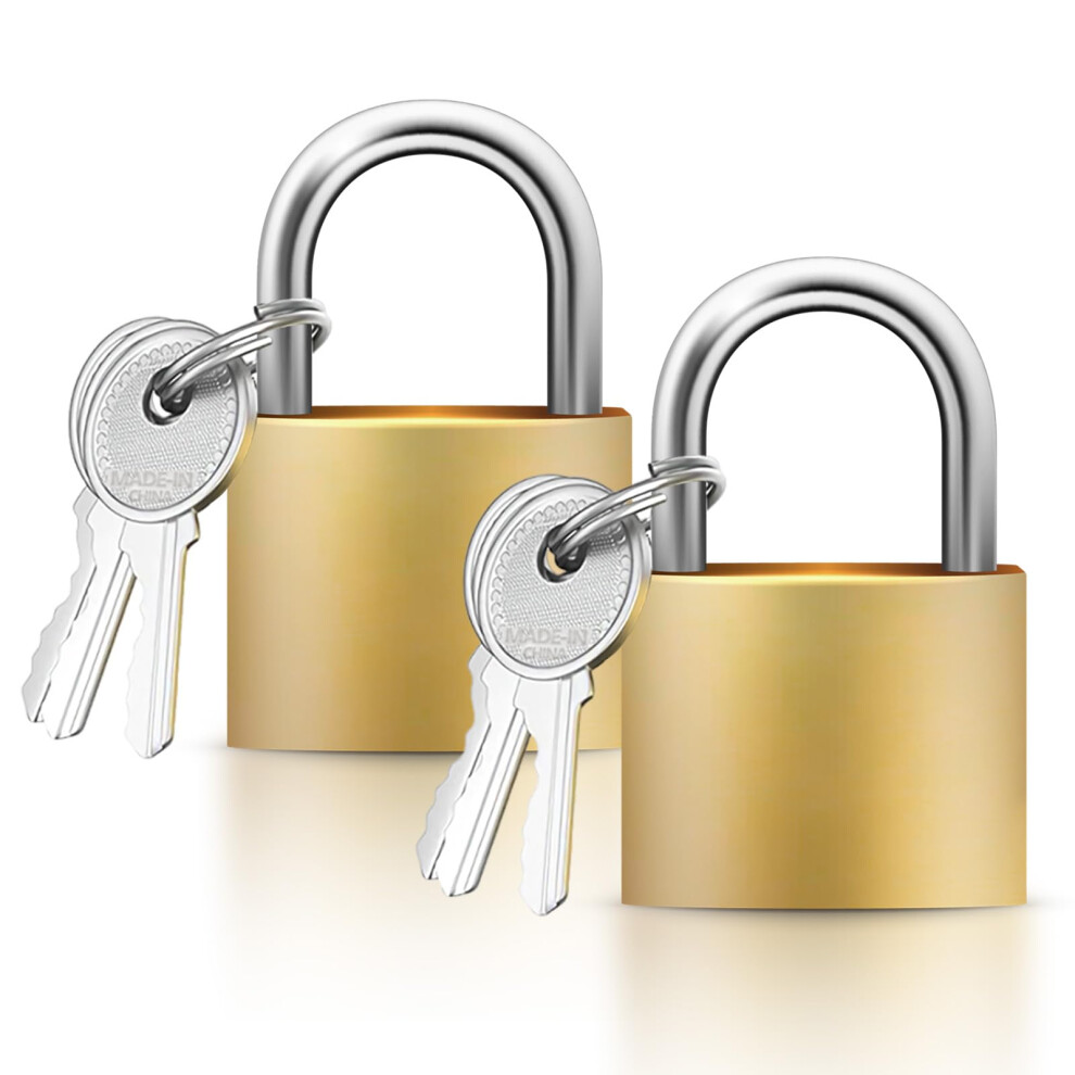 Padlock 2Pcs Small Padlock, Padlocks With Keys, Can Be Used As Shed Lock, Gym Padloc For Locker, Suitcase Lock, Locker Padlocks. Height 32Mm. 5051226991943