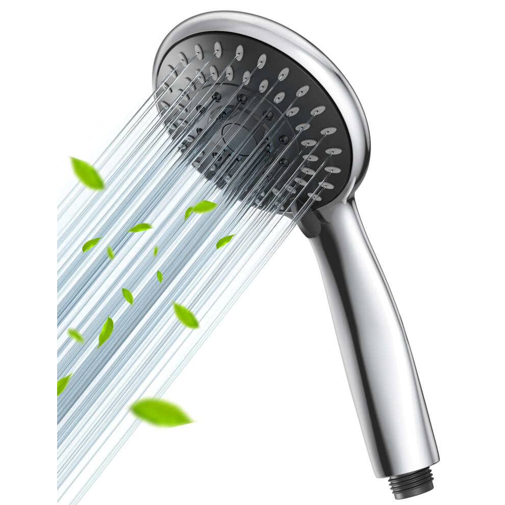 Voxon Shower Head, High Pressure Shower Head - 5 Spray Chrome Handheld Showerhead 5051226591815