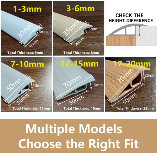 Self Adhesive Floor Transition Strip 2m Threshold Strips for Doorways 2