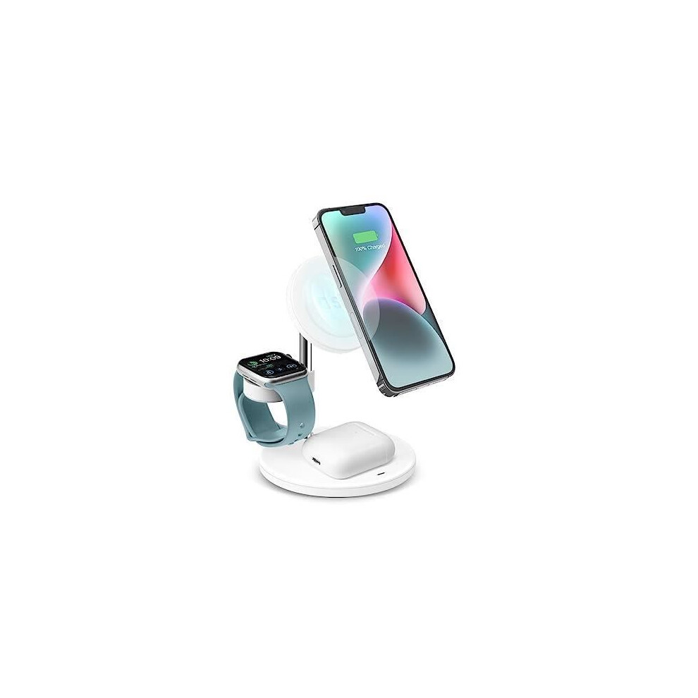 SBS Kabellose 3-in-1-Ladestation für 3 Geräte gleichzeitig vertikal weiß - Bild 4