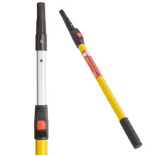 ProDec 2' - 4' (0.6-1.2m) Button Lock Fibreglass & Aluminium Extension Pole for Paint Roller Frames,Gives Extended Reach Compatible with Screw & Push