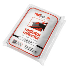 Radflek Radiator Reflector Panels- Heat Reflective Radiator Foil Sheet - Contains 5 Energy Saving Radflek Radiator Reflectors - Easy Install with Man