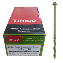 TIMCO 150IN Index Hex Head Timber Screw 67x150  Organic Green Box of 50