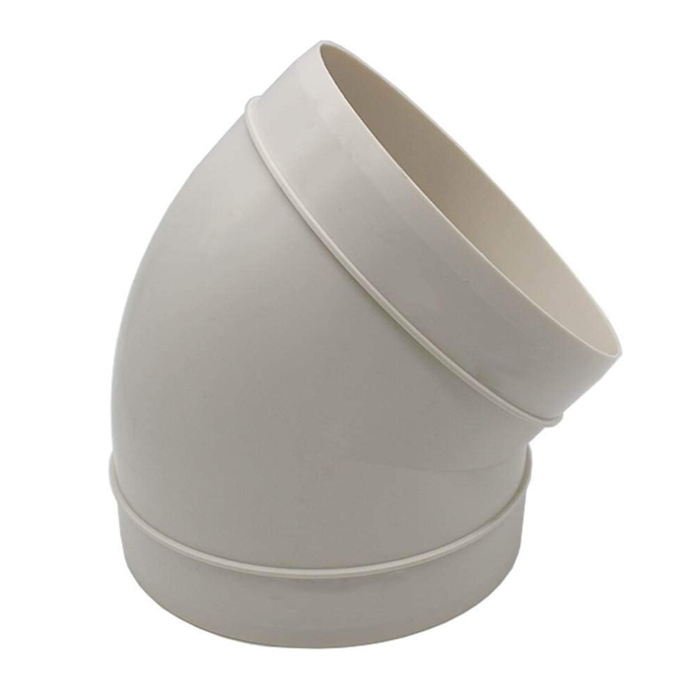 Kair 45 Degree Elbow Bend 150Mm - 6 Inch Round Plastic Ducting Joint To Connect Round Duct Pipe Or Flexible Hose 81431267