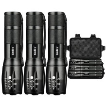 SIMILKY 3Pack Torches Led Super Bright, Hand Led Torch 1200 Lumen, Powerful Torches Battery Powered Water Resistant 5 Modes Tactical Torch for