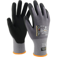 OX-ON Flexible Advanced 1905 Grey Work Gloves, Extremely Durable Safety Gloves, Secure & Precise Grip, Protective & Comfortable Nitrile Gloves, Phone