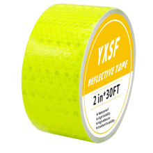 YXSF Yellow Fluorescent Reflective Tape,5 CM10 M Reflector Tape Strips,High Visibility Outdoor Waterproof Self-Adhesive Reflective Tape for vehicles