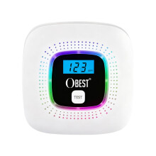 OBEST Carbon Monoxide Detector Alarm with Digital Display and Replaceable Battery Operation, CO Alarm Detector with Test Button and LED Status Indica