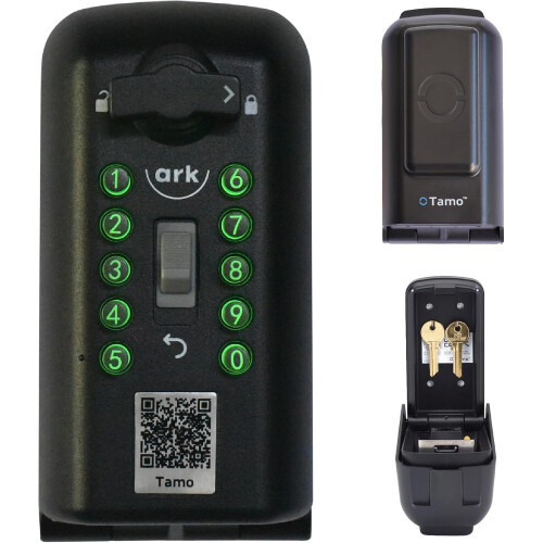 ark Tamo Maximum Security Outdoor Wall Mounted Key Safe Police Preferred Key Box with Illuminated Multi-Push Buttons 9.7m Code Combination Lock Box Id