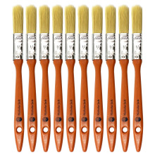 10 Pack Paint Brushes Ideal for Walls & Ceilings, Paint Brush Set with Synthetic Bristle Brush, Heavy-Duty Gloss Paint Brush for Fiberglass and Lamin