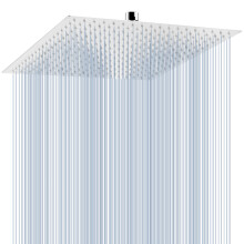 16'' Rain Shower Head, Voolan Extra Large High Pressure Rainfall Shower Head, 304 Stainless Steel Perfect Replacement for Your Bathroom Square Shower