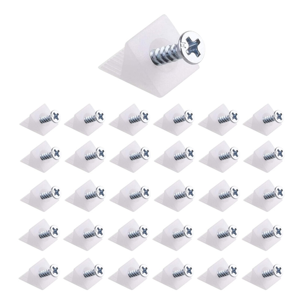 30Pcs Drawer Repair Kit, Drawer Repair Kit With Screws,Drawer Supports Drawer Bottom Sagging Repair Fix Mending Wedges, Plastic Corner Brace Angle Co 5006454432362