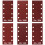 SHALL-120pcs Sanding Sheets Rectangular, 93x185mm Sander Sandpaper 8 Holes Hook and Loop Sanding Pads,Assorted 40/60/80/120/180/240 Grits 3