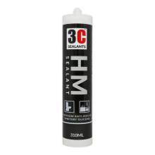 3C Sealants HM Sealant Anti-Mould Sanitary Silicone (White, 310ml)