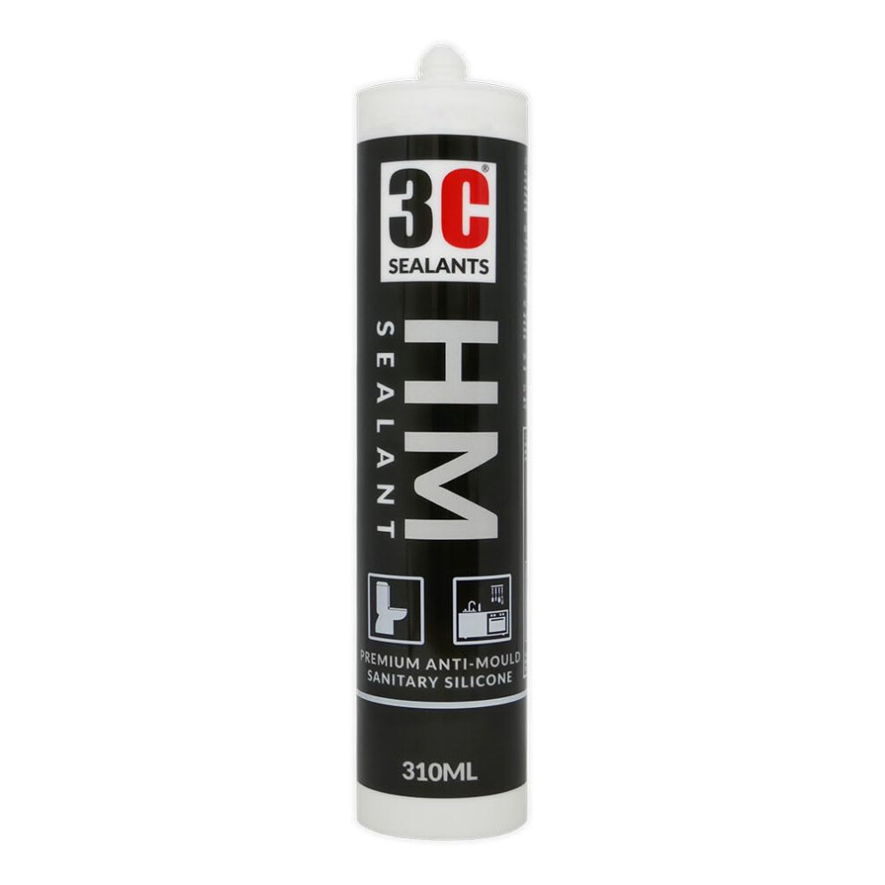 3C Sealants Hm Sealant Anti-Mould Sanitary Silicone (Anthracite, 310Ml) 5004363622317