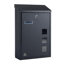 RYZAN Parcel Box Wall Mounted Letter Box - Durable Steel Post Box with Copper Lock Cylinder, Boxes for Posting, Weatherproof Post Boxes Wall Mounted