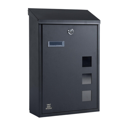 RYZAN Parcel Box Wall Mounted Letter Box - Durable Steel Post Box with Copper Lock Cylinder, Boxes for Posting