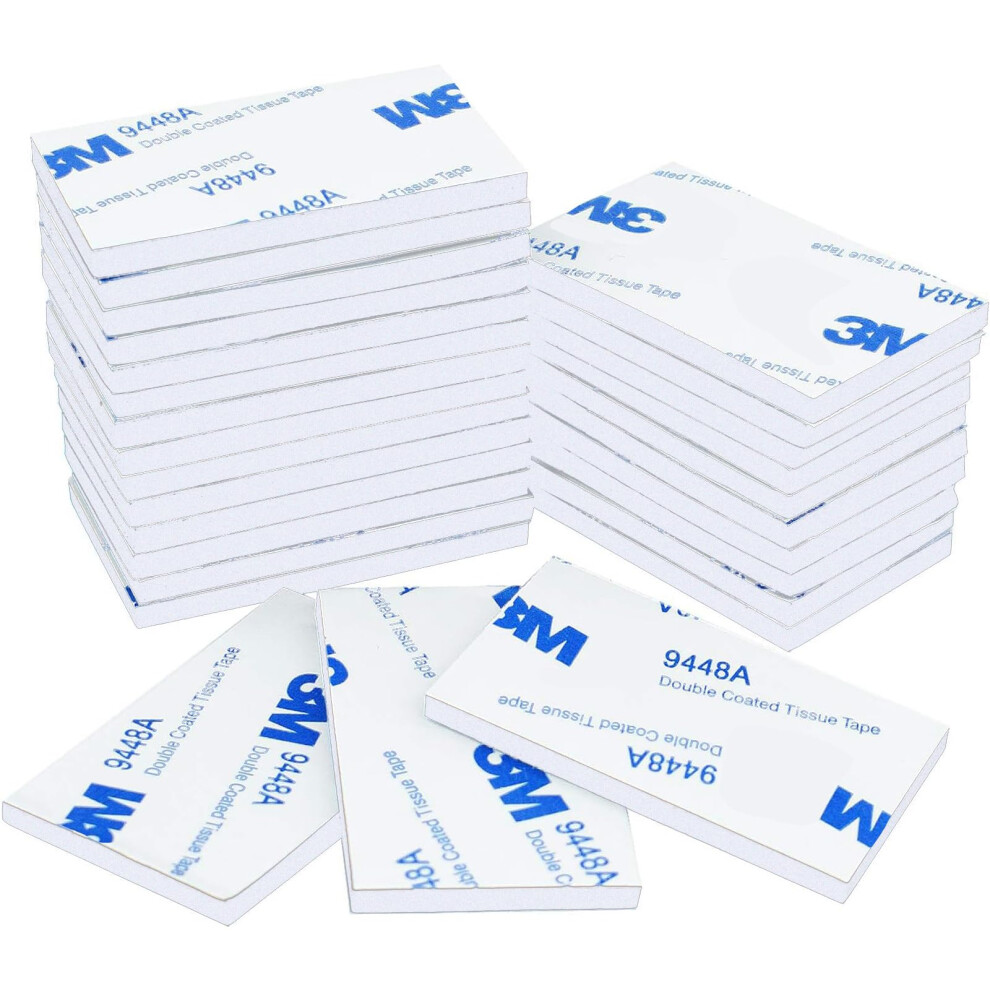 50Pcs Double Sided Heavy Duty Sticky Pads, 3Mm Thick, Mounting Pads For Walls, Floor, Plastics, Glasses (White, 50X30mm) 5051226586170