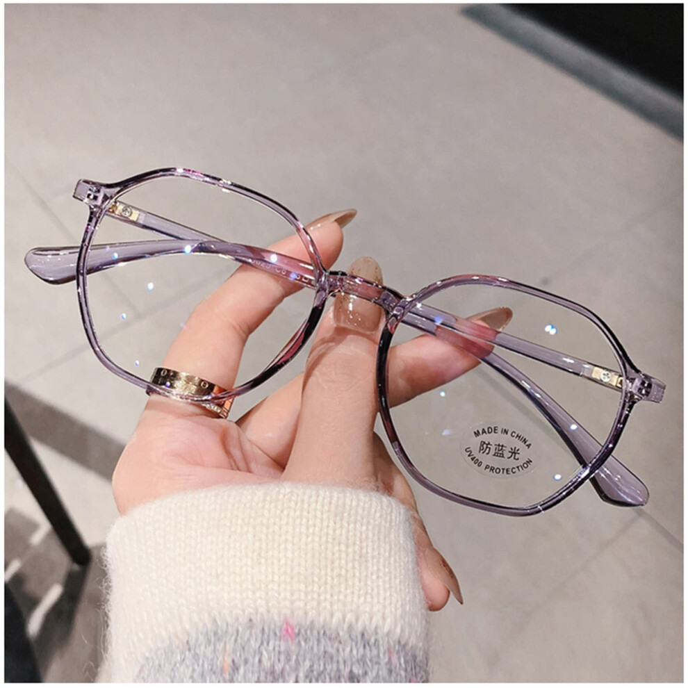Purple/Blue/Light Oversized Blocking Computer Reading Glasses 2.5X Tr90 Flexible Spring Hinge