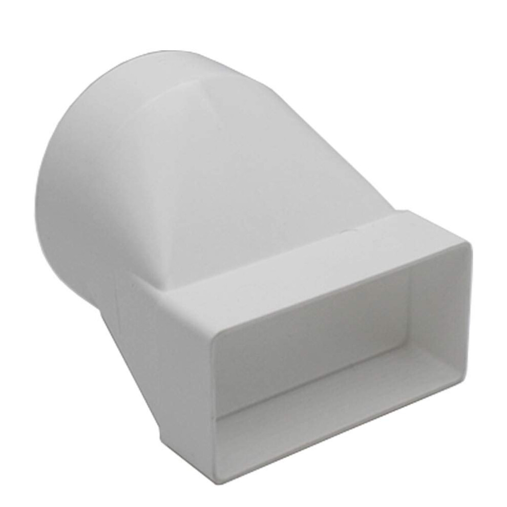 Kair Ducting Adaptor 110Mm X 54Mm To 100Mm - 4 Inch Rectangular To Round Straight Channel Connector For Converting To Different Size Duct Systems 5051226560156