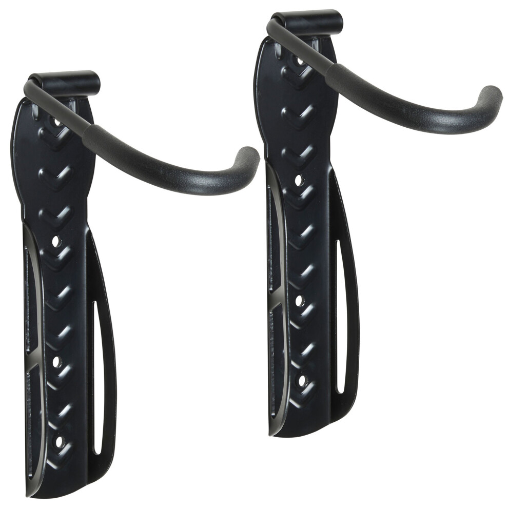 Vonhaus Bike Wall Mounts - Bike Wall Rack, 2-Pack For Garage And Shed - Steel Coated Bicycle Storage Hooks - Vertical Storage Rack With Durable Plast 5005603483194
