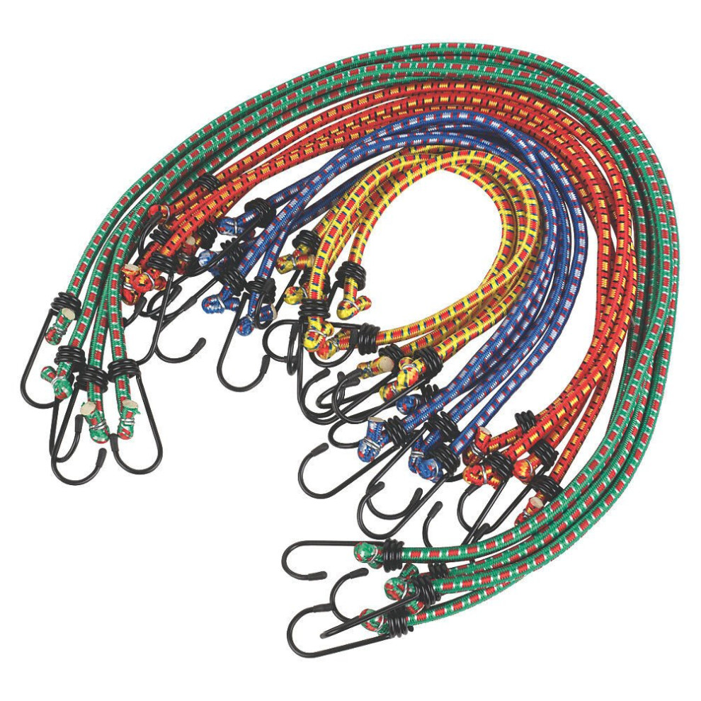 Heavy Duty Bungee Cords 12 Pack Shock Cord Ties Tent/Tarp Fixings Heavy Duty Outdoor Bungie Straps To Packing For Camping, Tent, Storing Packages 5051226906817