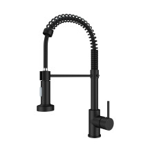 Onyzpily Black Kitchen Tap Sink Mixer tap with Solid Brass Commercial Single Handle Single Hole Pull Down Swivel Sprayer Mixer Tap Cold and hot Fitti