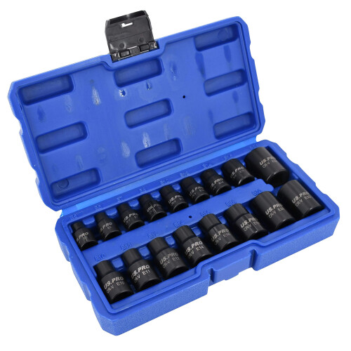 us pro Impact E Torx Star Sockets Female E5 to E24 38 and 12 Drive 17pc Set U 2
