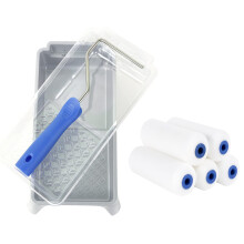 Mister Rui Foam Paint Roller Set, 4" Paint Roller Set, High Density Foam Paint Roller for Flat Surfaces and Brings Smooth Finishes, for Painting and