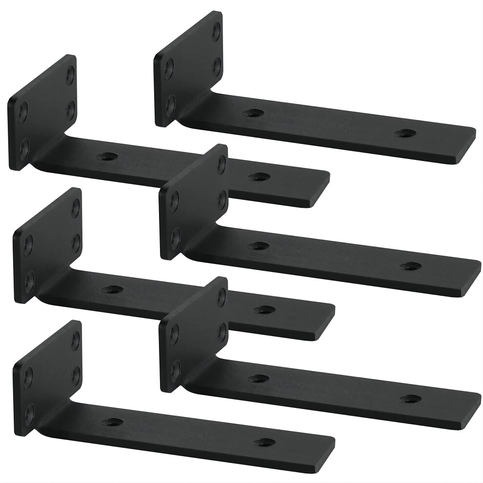 Shelf Brackets,Industrial Floating Shelf Bracket,Wall Mounted Metal Heavy Shelving Supports,8Inch 6 Pack 33151748