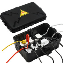 Hrensaw Large Outdoor Electrical Box Waterproof(12.6x8.7x5.1inch),IP54 Waterproof Outdoor Outlet Covers,Weatherproof Extension Cord Covers Protect