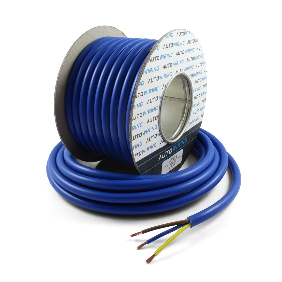 Autowiring Arctic Grade Blue Flex 3183A 2.5Mm2 3 Core Outdoors Heavy Duty 25Amp 240V Mains Pvc Cable Wire (5 Metre) 5009114088091