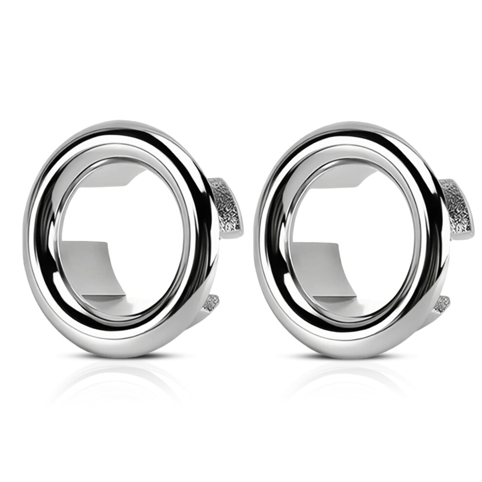 Sink Overflow Ring, 2 Pcs Overflow Sink Hole Cover Kitchen Sink Overflow Cover Bathroom Bath Overflow Cover Sink Hole Round Overflow Cover Basin Trim 5051226652622