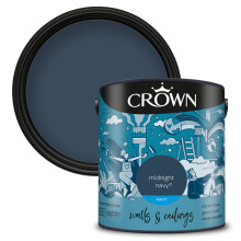 Crown WALLS & CEILINGS Navy Blue Matt Emulsion Paint 2.5L