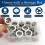 Vifmy 1/2''-13 UNC Rivet Nut, 10Pcs 304 Stainless Steel Flat Head Rivnut Threaded Insert Nutsert 5