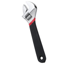 JIYIN 6"/150mm Adjustable Wrench, Small Metric Scales Adjustable Spanner Max Opening 20mm Wide Jaw Wrench with Rubber Anti-Slip Grip High Carbon